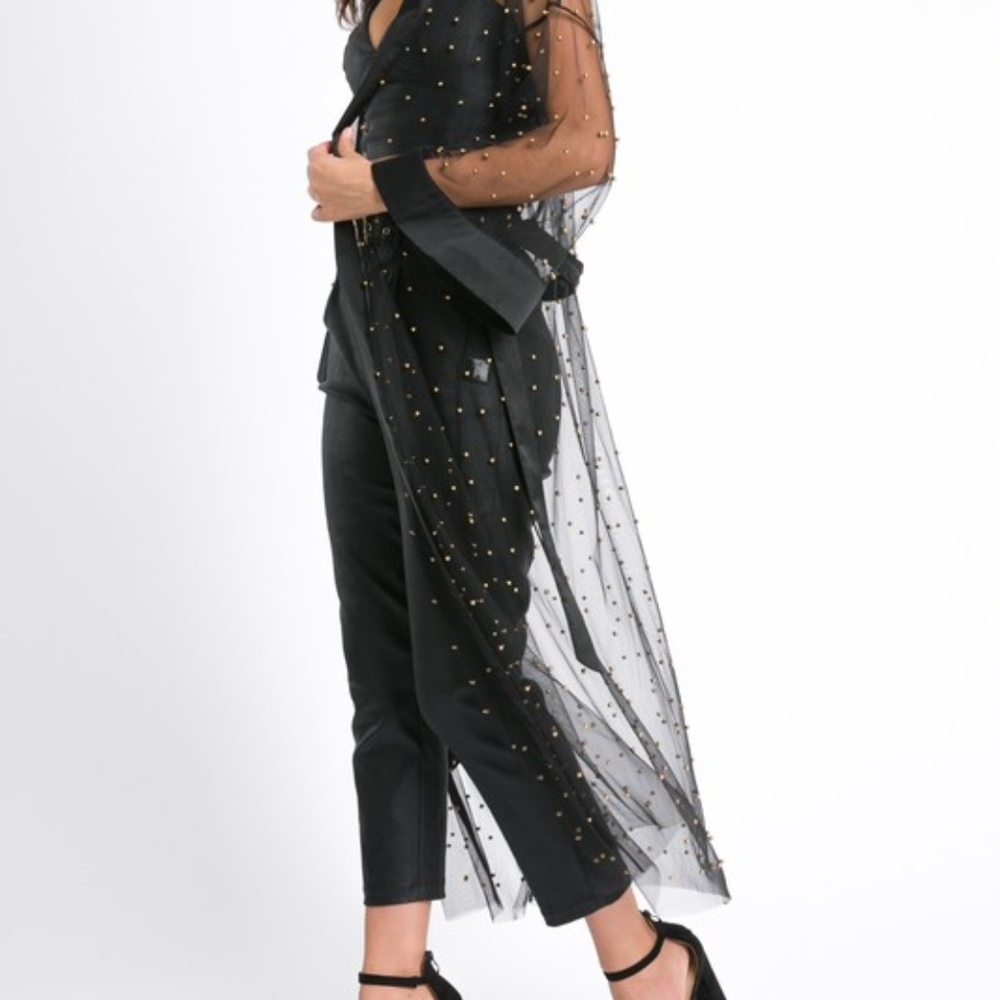 NWT- Women's Sheer Beaded Cardigan - Picture 4 of 8
